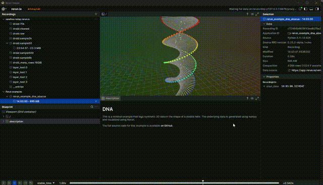 Rerun Viewer opening a link